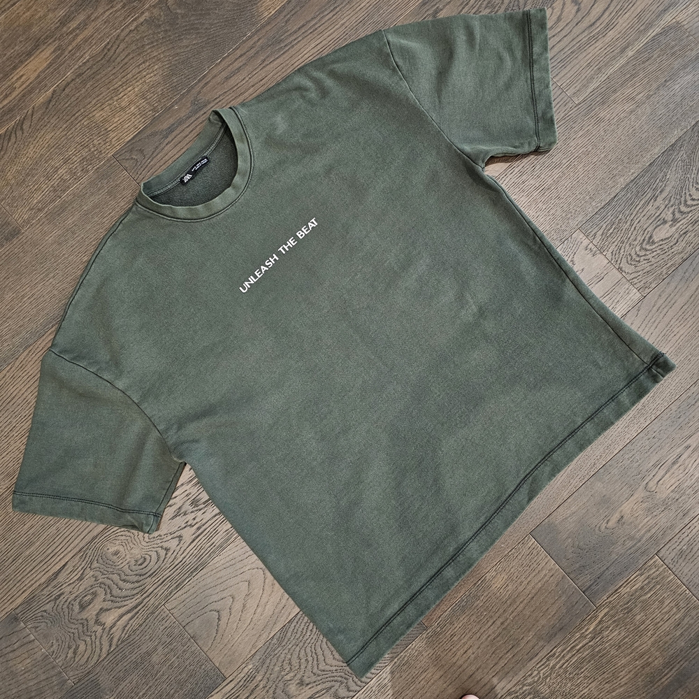Zara Dark Green Technofunk Tee Oversize - Picture 4 of 6